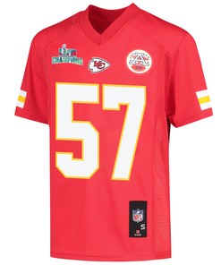 Orlando Brown 57 Kansas City Chiefs Super Bowl LVII Champions Youth Game Jersey - Red