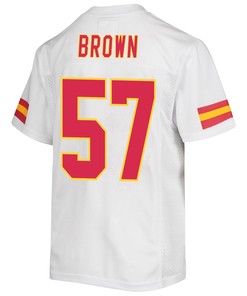 Orlando Brown 57 Kansas City Chiefs Super Bowl LVII Champions Youth Game Jersey - White