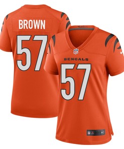 Orlando Brown Jr. 57 Cincinnati Bengals Women Alternate Game Jersey - Orange