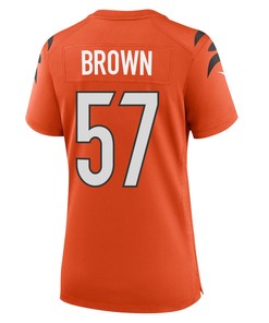 Orlando Brown Jr. 57 Cincinnati Bengals Women Alternate Game Jersey - Orange