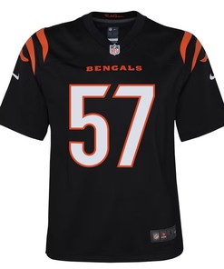 Orlando Brown Jr. 57 Cincinnati Bengals Youth Game Jersey - Black