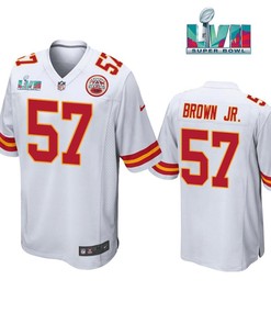 Orlando Brown Jr. 57 Kansas City Chiefs Super Bowl LVII White Men Game Jersey