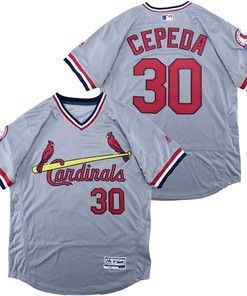 Orlando Cepeda #30 St Louis Cardinals 2020 Mlb Grey Jersey
