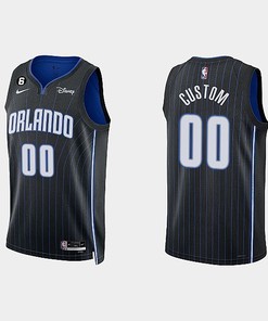 Orlando Magic 00 Custom 2022-23 Icon Edition Black Men Jersey