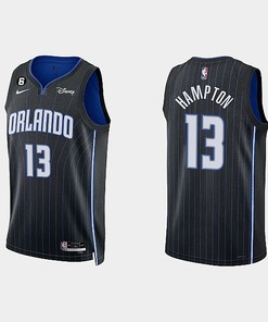 Orlando Magic 13 R. J. Hampton 2022-23 Icon Edition Black Men Jersey