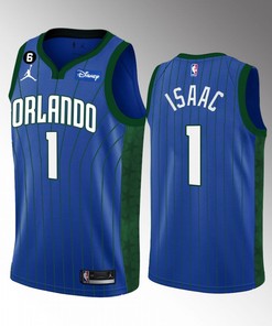 Orlando Magic 2022-23 Jonathan Isaac 1 Statement Edition Blue Jersey Swingman