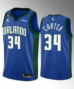 Orlando Magic 2022-23 Wendell Carter 34 Statement Edition Blue Jersey Swingman