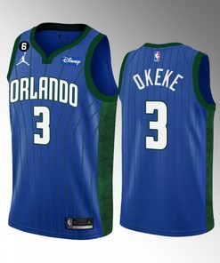 Orlando Magic Chuma Okeke 3 Statement Edition 2022-23 Blue Jersey Swingman