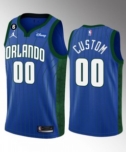 Orlando Magic Custom 00 2022-23 Statement Edition Blue Jersey Swingman