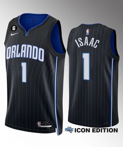 Orlando Magic Jonathan Isaac 1 2022-23 Icon Edition Black Jersey Swingman