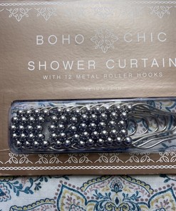 Ornamented Boho Shower Curtain - Chic Medallions with Bohemian Flair