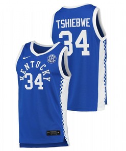Oscar Tshiebwe 34 Kentucky Wildcats 2023 College Basketball Men Jersey - Royal