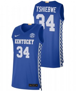 Oscar Tshiebwe 34 Kentucky Wildcats 2023 College BasketballMen Jersey - Royal