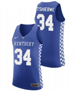 Oscar Tshiebwe 34 Kentucky Wildcats 2023 Transfer Away Men Jersey - Royal