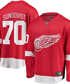 Oskar Sundqvist Detroit Red Wings Fanatics Branded Home Breakaway Player Jersey - Red Nhl