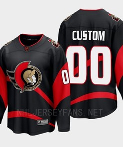 Ottawa Senators 2022 Custom 00 Special Edition 2.0 Black Jersey Breakaway Player