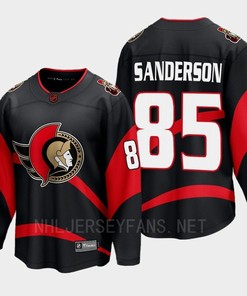 Ottawa Senators 2022 Jake Sanderson 85 Special Edition 2.0 Black Jersey Breakaway Player