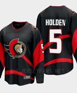 Ottawa Senators 2022 Nick Holden 5 Special Edition 2.0 Black Jersey Breakaway Player