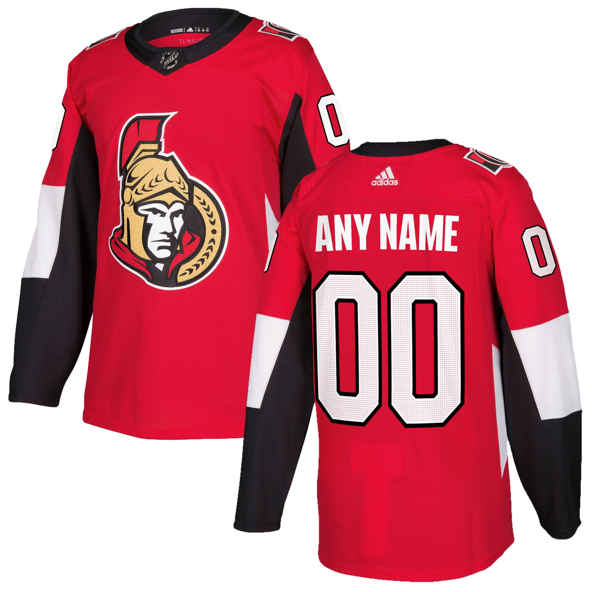 Ottawa Senators Adidas Authentic Custom Jersey Red Custom Jerseys Nhl