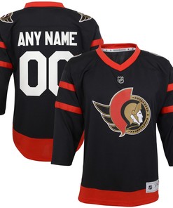 Ottawa Senators Home Replica Custom Jersey - Black Custom Jerseys Nhl