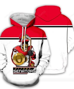 Ottawa Senators Logo 3D Hoodie Zip Hoodie