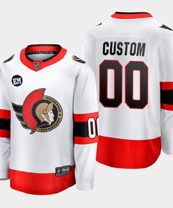 Ottawa Senators Mr. Melnyk Patch 00 Custom White Away 2022-23 Jersey Custom