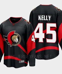 Ottawa Senators Parker Kelly 45 Special Edition 2.0 Black Jersey 2022 Breakaway Player