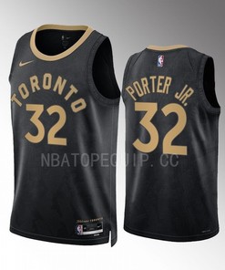 Otto Porter Jr. 32 Toronto Raptors Black City Edition 2022-23 Jersey Swingman