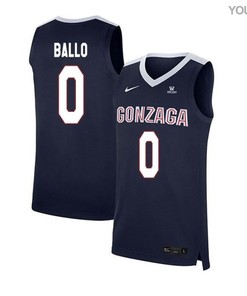 Oumar Ballo 0 Gonzaga Bulldogs Elite Basketball Youth Jersey - Navy