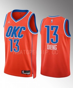 Ousmane Dieng 13 Oklahoma City Thunder Orange Men Jersey 2022-23 Statement Edition Swingman