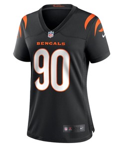 Owen Carney 90 Cincinnati Bengals Women's Home Game Player Jersey - Black