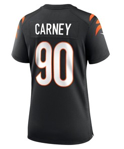 Owen Carney 90 Cincinnati Bengals Women's Home Game Player Jersey - Black