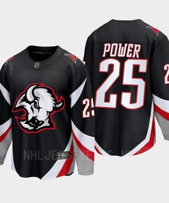 Owen Power 25 Buffalo Sabres 2022-23 Goathead Third Premier Breakaway Player Black Jersey
