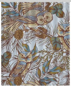Owl Animal Print Shower Curtain Set for Bathroom Home Decor Gifts