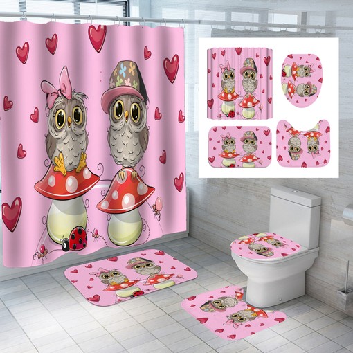 Owlsome Home Decor - Owl Shower Curtain - Waterproof for Bathroom Decor