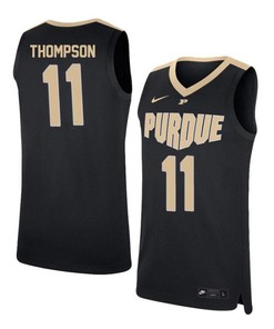 PJ Thompson 11 Purdue Boilermakers Elite Basketball Men Jersey - Black