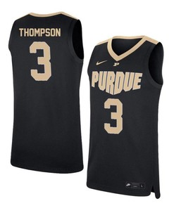 PJ Thompson 3 Purdue Boilermakers Elite Basketball Men Jersey - Black