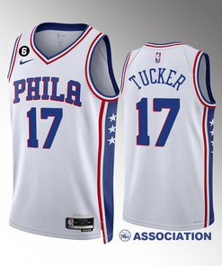 P.J. Tucker 17 Philadelphia 76ers White Jersey 2022-23 Association Edition Swingman