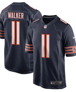 P.J. Walker 11 Chicago Bears Men Game Jersey - Navy