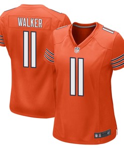 P.J. Walker 11 Chicago Bears Women Alternate Game Jersey - Orange