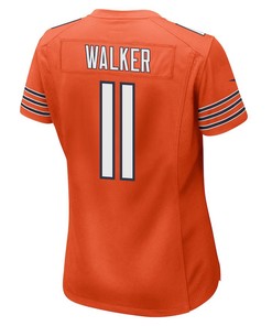 P.J. Walker 11 Chicago Bears Women Alternate Game Jersey - Orange