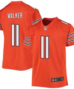 P.J. Walker 11 Chicago Bears Youth Altenate Game Jersey - Orange