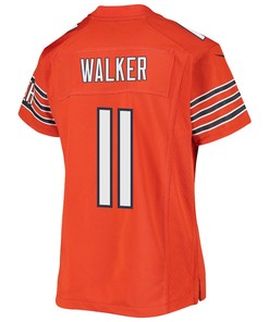 P.J. Walker 11 Chicago Bears Youth Altenate Game Jersey - Orange