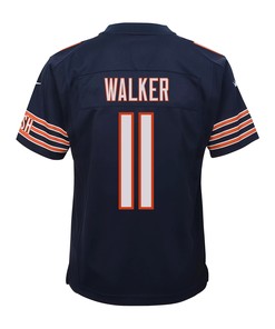 P.J. Walker 11 Chicago Bears Youth Game Jersey - Navy