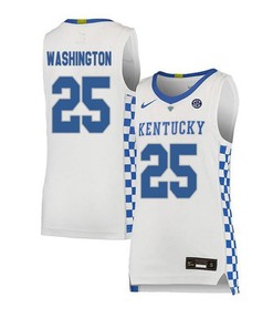 PJ Washington 25 Kentucky Wildcats Basketball Elite Men Jersey - White