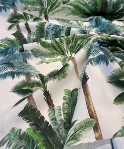 Palms Collection Leaves Cotton Drapery Upholstery Fabric