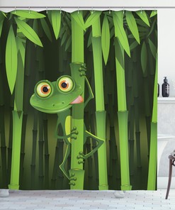 Panda Bear Trees Cartoon Print Shower Curtain Standard - Perfect for Modern Bathroom Decor