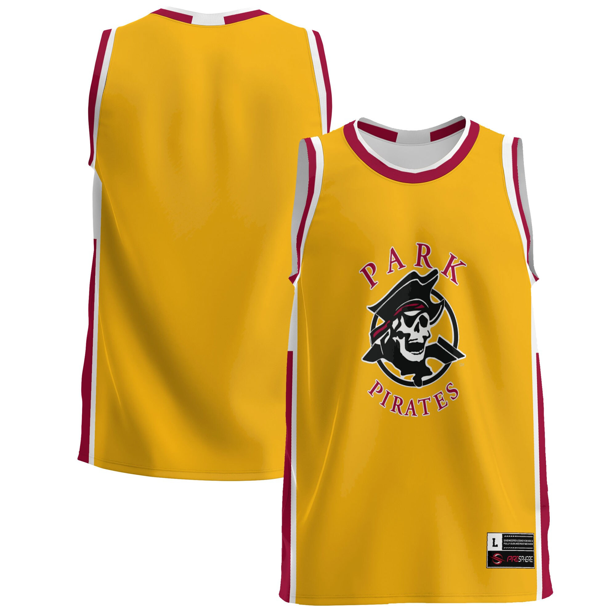 Park Pirates Basketball Jersey - Gold Ncaa