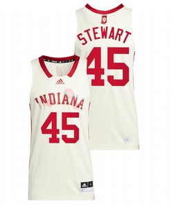 Parker Stewart 45 Cream Indiana Hoosiers 2022 Basketball Honoring Black Excellence Jersey