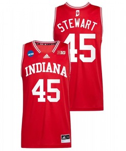 Parker Stewart 45 Indiana Hoosiers 2022 March Madness Basketball Men Jersey - Red